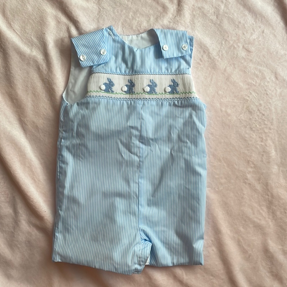 Worn once baby boys Easter smocked outfit